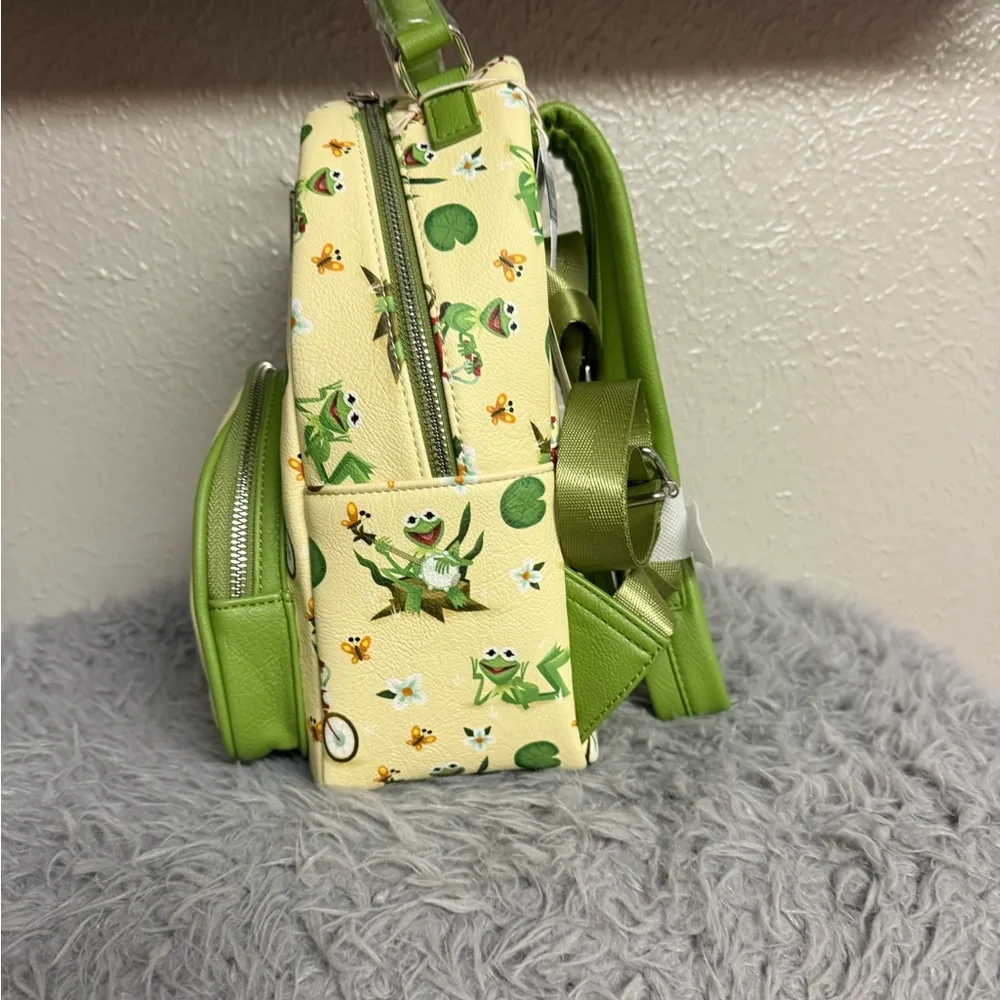 Loungefly Cream & Green Kermit Kids Mini Backpack